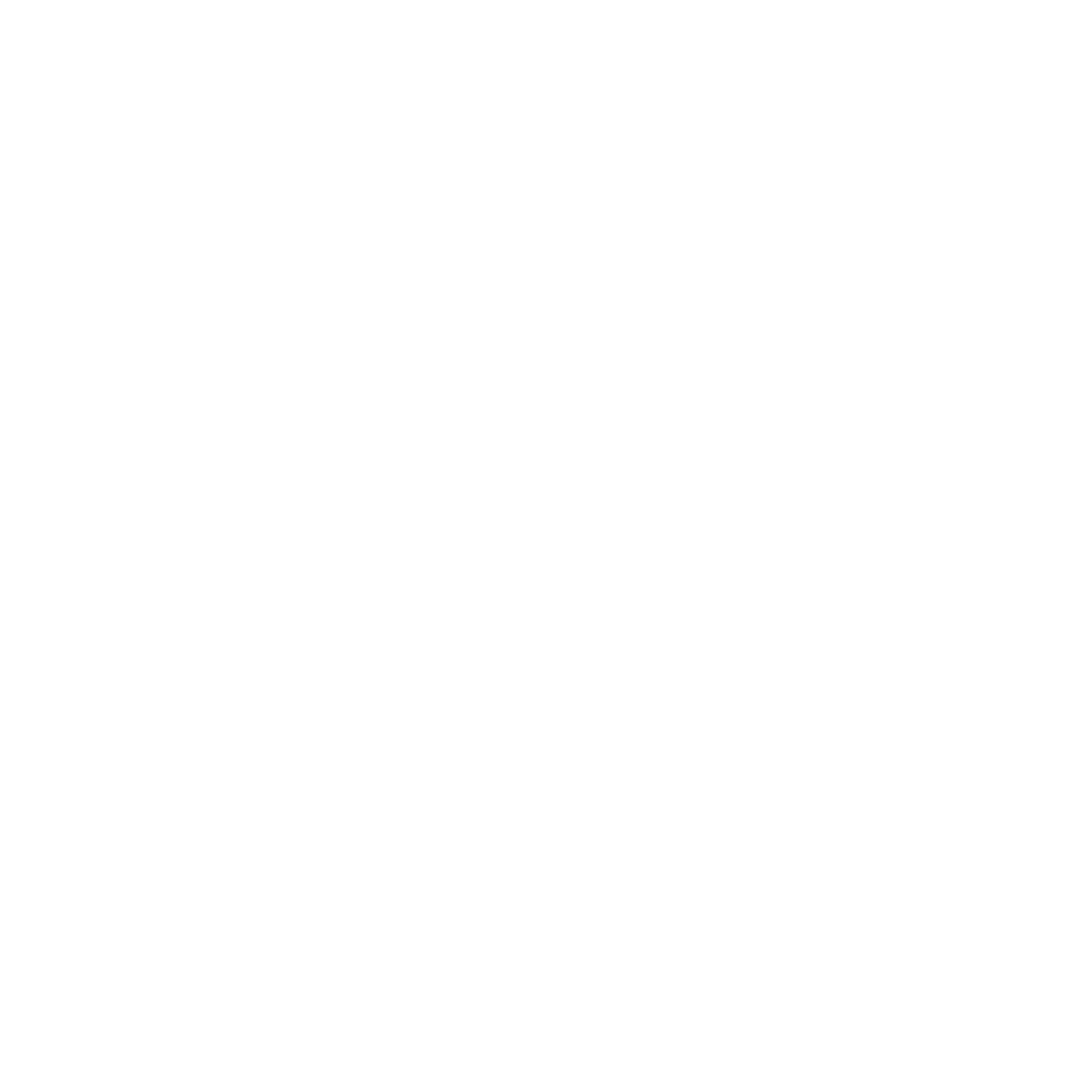 White Leaf Outline on transparent background