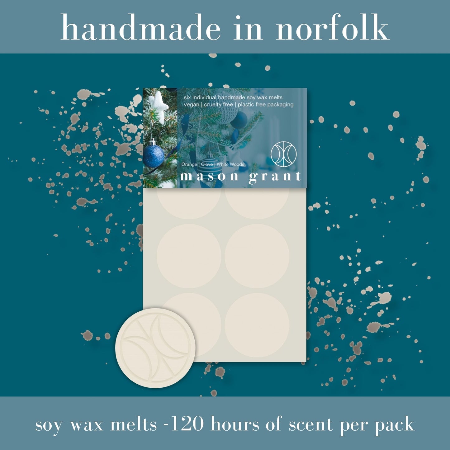 Orange, Clove & White Woods Soy Wax Melts